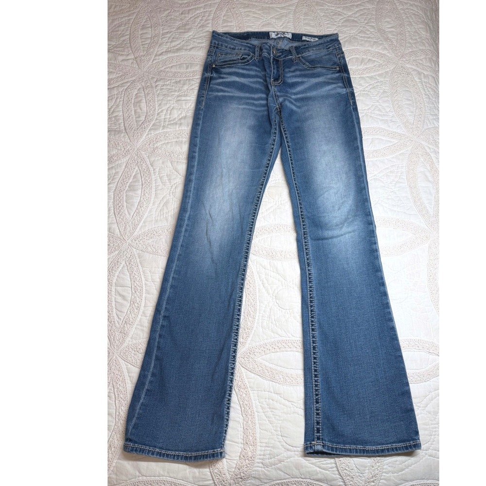 Daytrip 27L Virgo Bootcut Western Rodeo Festival Jeans Medium Wash Embellished